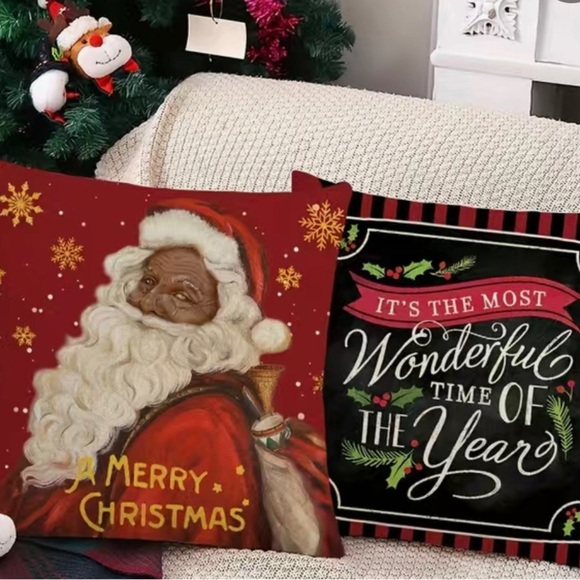 4pcs Christmas Throw Pillows, inserts NOT included- 17.7x17.7 Inch B3 - Picture 6 of 6